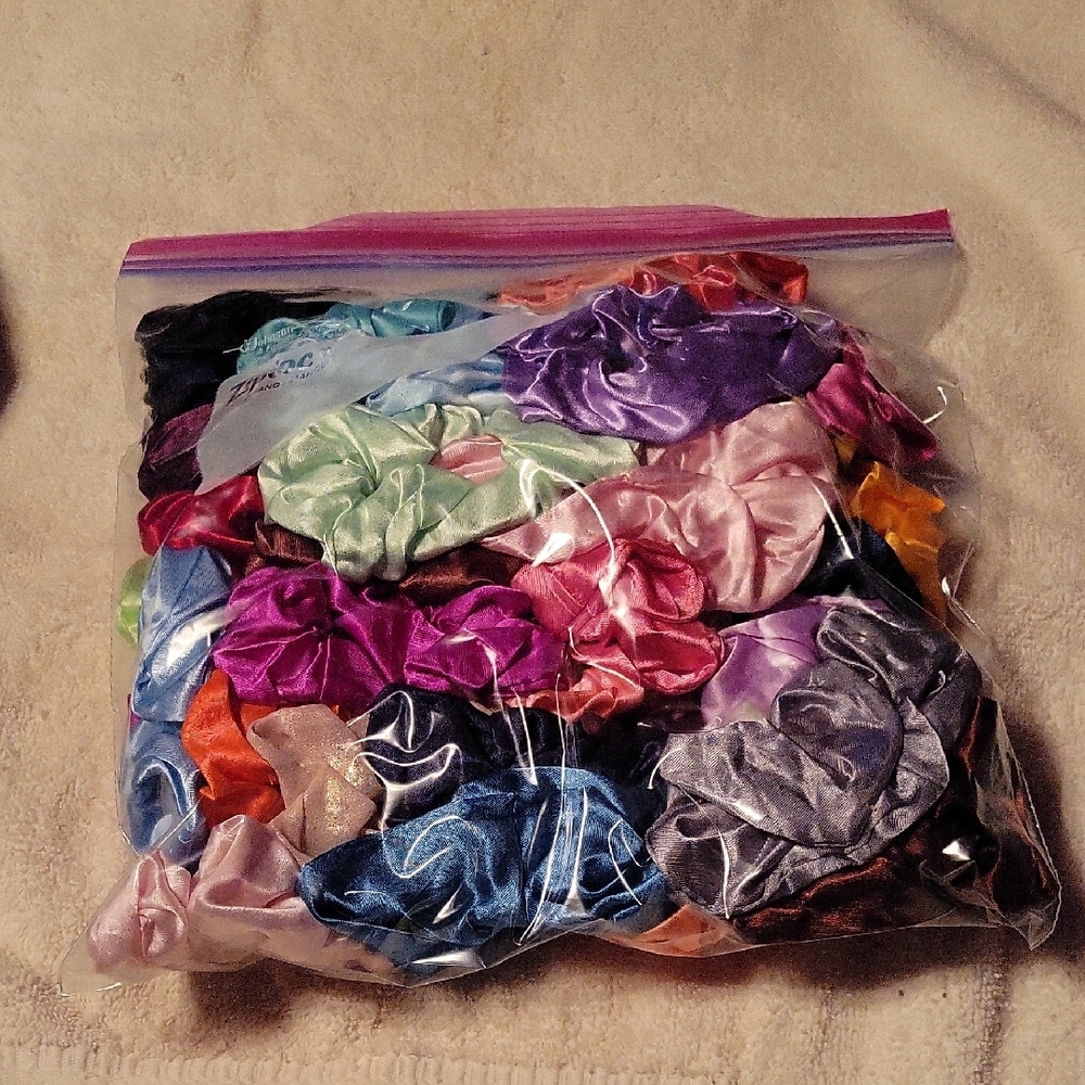 Colorful Satin Scrunchies Set